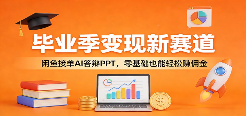 毕业季变现新赛道：闲鱼接单AI答辩PPT，零基础也能轻松赚佣金-吾爱云课堂