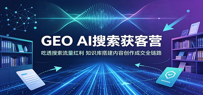 GEO AI搜索获客营：吃透搜索流量红利，知识库搭建内容创作成交全链路-吾爱云课堂