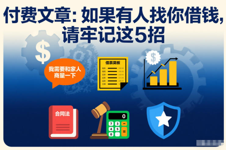付费文章：如果有人找你借钱，请牢记这5招-吾爱云课堂