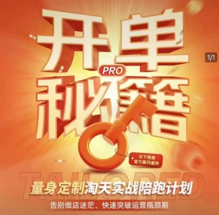 淘宝开单秘籍PRO,量身定制淘天实战陪跑计划,告别做店迷茫、快速突破运营瓶颈期-吾爱云课堂