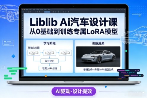 Liblib Ai汽车设计课，从0基础文生图，到教你训练专属设计和风格LoRA模型-吾爱云课堂