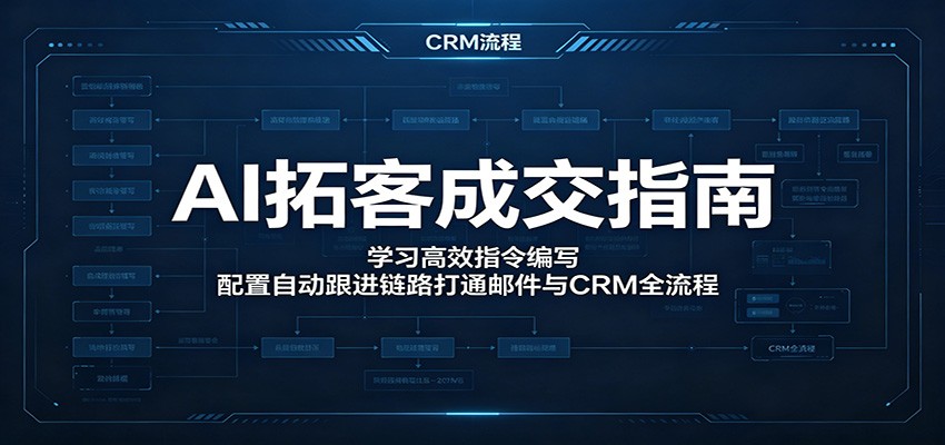 AI拓客成交指南：学习高效指令编写，配置自动跟进链路打通邮件与CRM全流程-吾爱云课堂