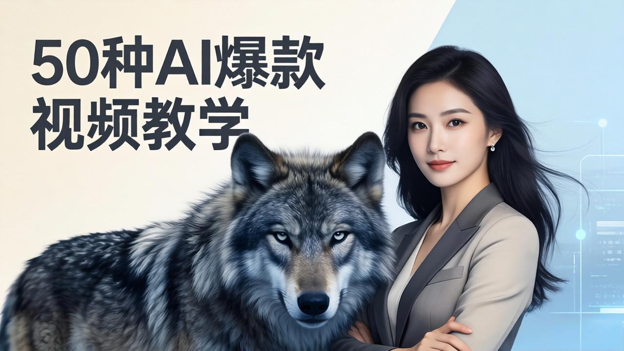 50种AI爆款视频教学：影视级古诗词+治愈萌宠+山海经蛟龙，高阶宝典商业落地-吾爱云课堂