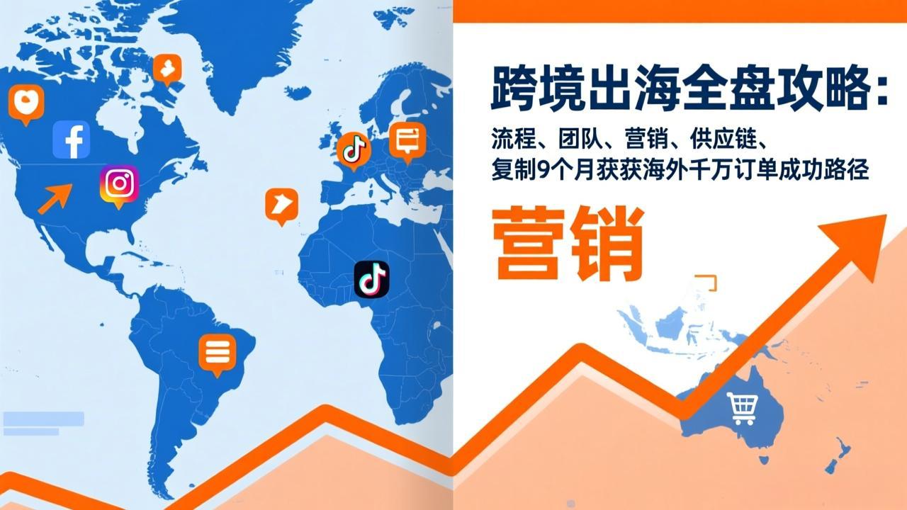 跨境出海全盘攻略：流程，团队，营销，供应链，复制9个月斩获海外千万订单成功路径-吾爱云课堂