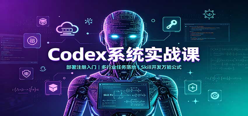 Codex系统实战课：部署注册入门，多行业任务落地，Skill开发万能公式-吾爱云课堂