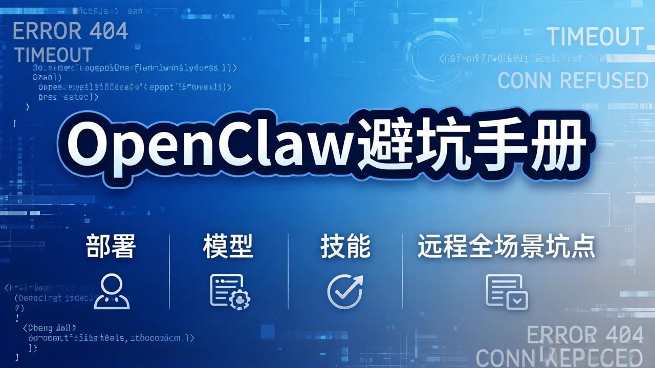 OpenClaw避坑手册：部署+模型+技能+远程全场景坑点，一次性给你说全，少走弯路-吾爱云课堂