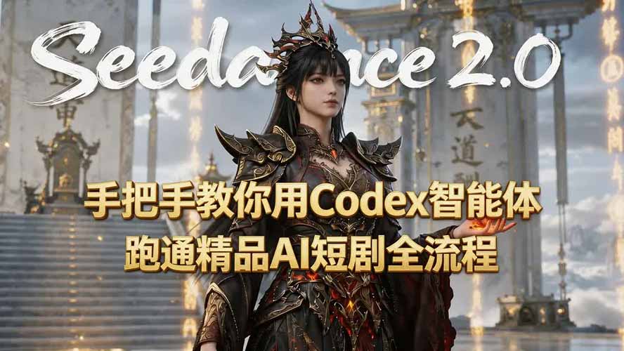 手把手教你用Seedance2.0+Codex智能体跑通精品AI短剧全流程(附3种skill技能-吾爱云课堂