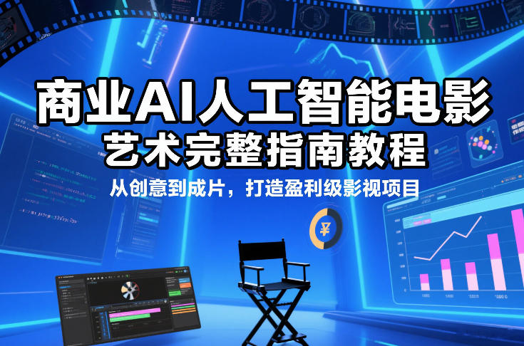商业AI人工智能电影制作的艺术完整指南教程，从创意到成片，打造盈利级影视项目-吾爱云课堂