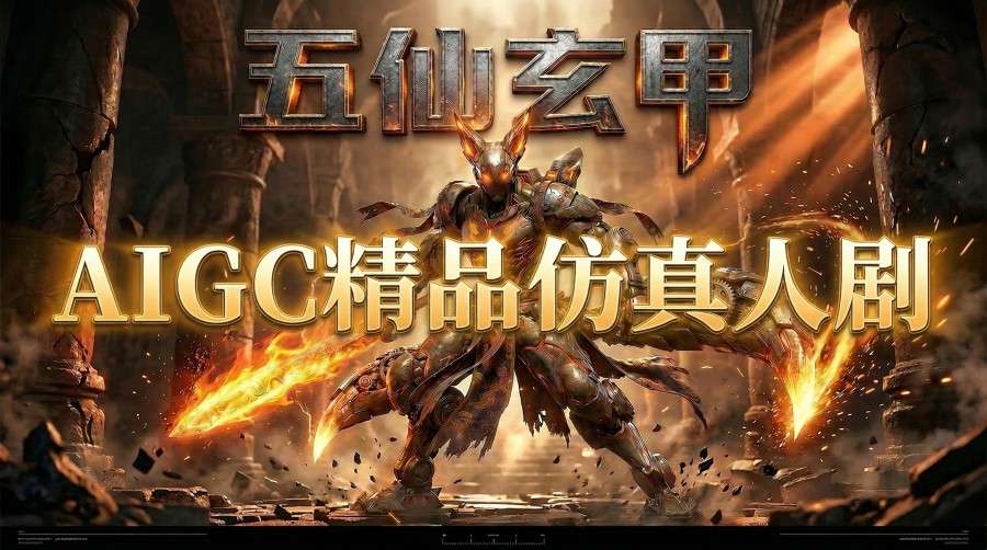 AIGC精品仿真人短剧教学，以五仙玄甲风为例展示保姆级实操教学-吾爱云课堂
