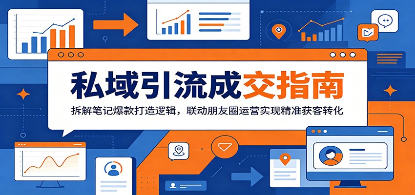 私域引流成交指南：拆解笔记爆款打造逻辑，联动朋友圈运营实现精准获客转化-吾爱云课堂