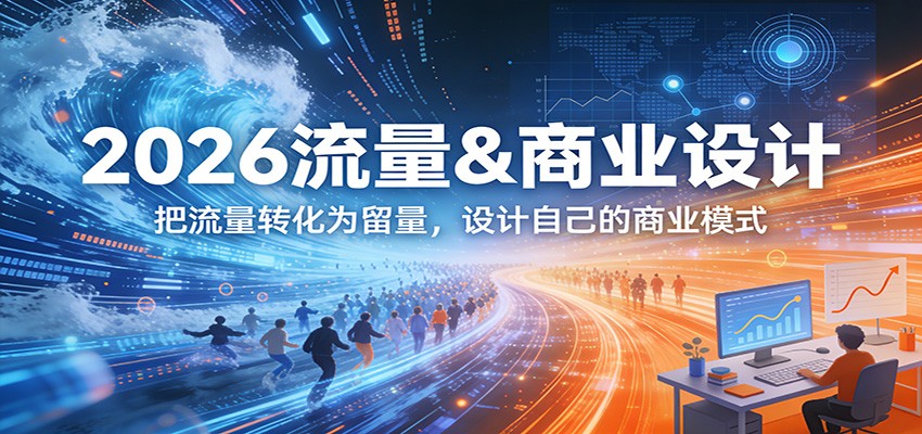 2026流量&商业设计，把流量转化为留量，设计自己的商业模式-吾爱云课堂