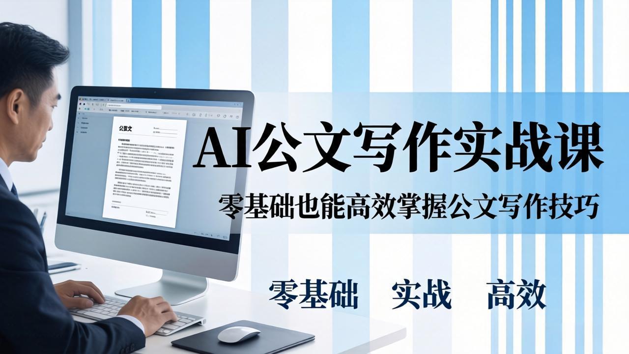 AI 公文写作实战课：零基础掌握格式规范与 5 大文种，用 AI 高效写出合格材料-吾爱云课堂