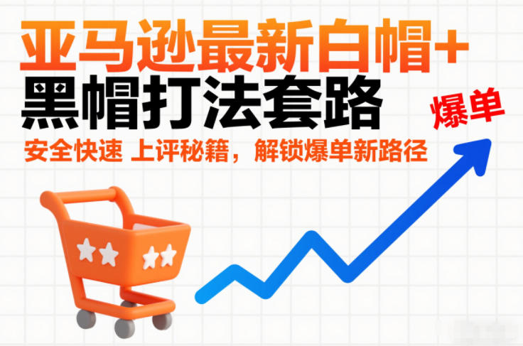 亚马逊最新白帽+黑帽打法套路，安全快速上评秘籍，解锁爆单新路径-吾爱云课堂