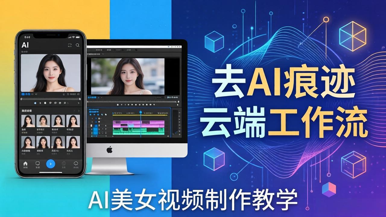 AI美女视频制作教学：去AI痕迹，云端工作流出图，手机电脑均可，不需要配置-吾爱云课堂