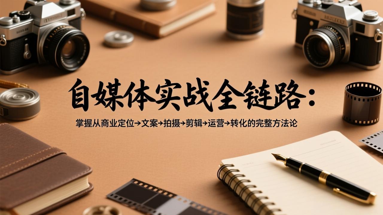 自媒体实战全链路：掌握从商业定位→文案→拍摄→剪辑→运营→转化的完整方法论-吾爱云课堂