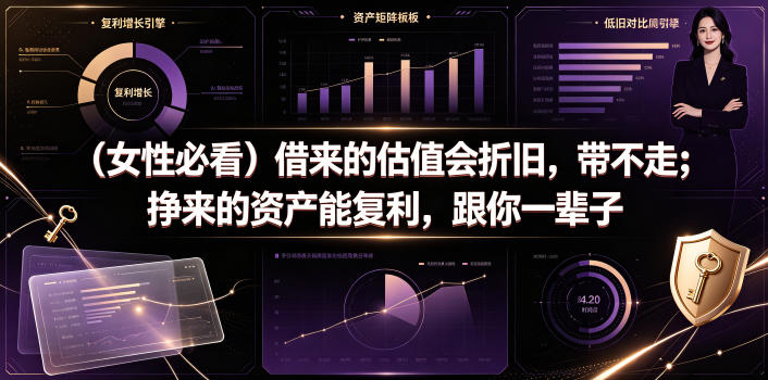 付费文章：(女性必看)借来的估值会折旧，带不走；挣来的资产能复利，跟你一辈子-吾爱云课堂