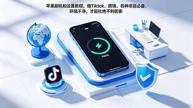 苹果刷机和设置教程，做Tiktok、跨境、各种项目必备，环境干净，才能杜绝不利因素-吾爱云课堂