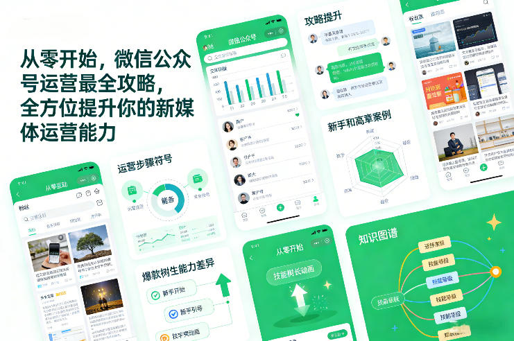 从零开始，微信公众号运营最全攻略，全方位提升你的新媒体运营能力-吾爱云课堂