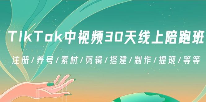 TikTok中视频-30天线上陪跑班:注册/养号/素材/剪辑/搭建/制作/提现/等等-吾爱云课堂