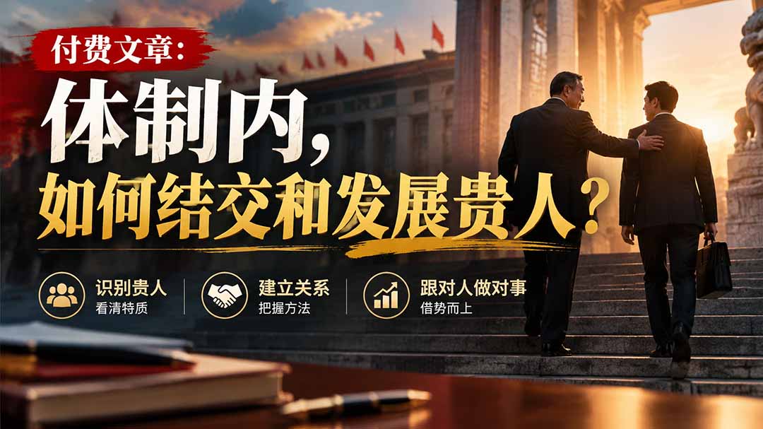 【无水印】付费文章：体制内，如何结交和发展贵人?-吾爱云课堂