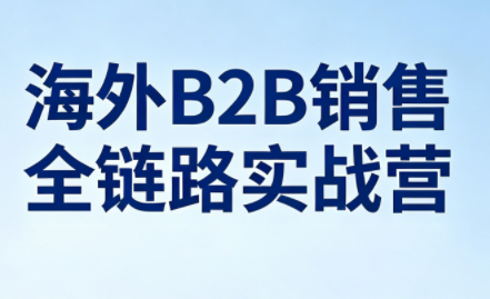 雨哥·海外B2B销售全链路实战营-吾爱云课堂