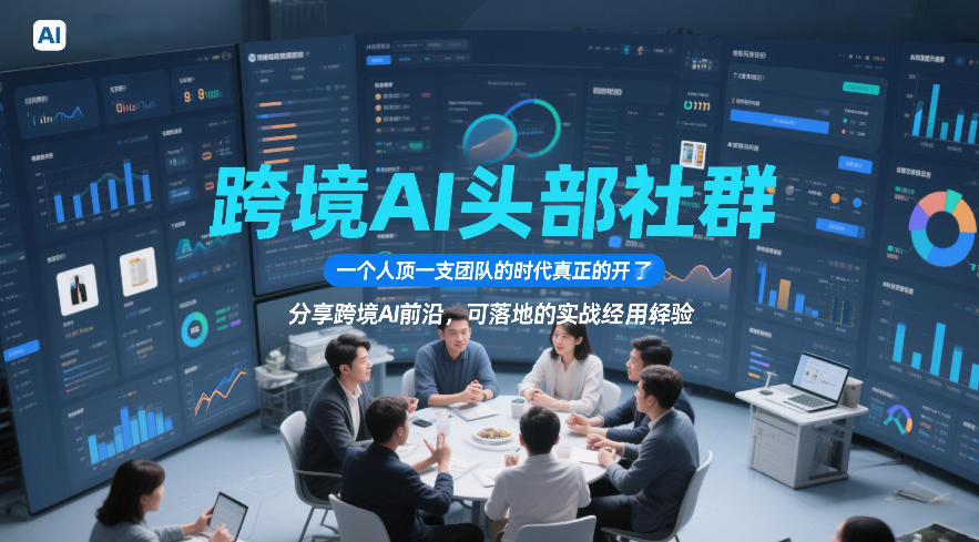 跨境AI头部社群，一个人顶一支团队的时代真正的开始了，分享跨境AI前沿，可落地的实战经验(更新3月)-吾爱云课堂