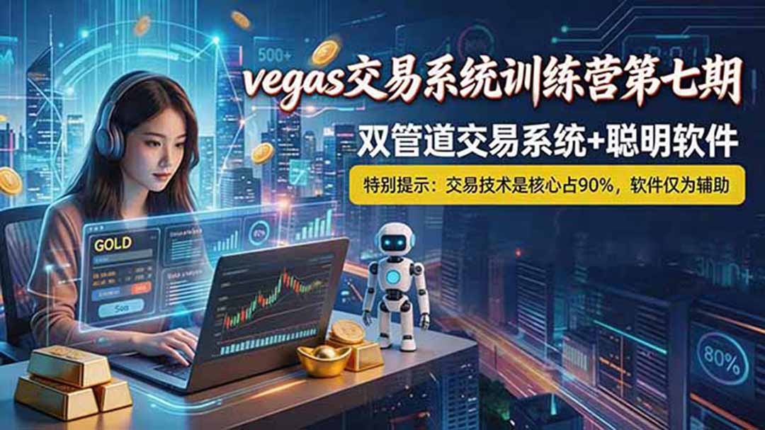 【海外美金AI搬砖】Vegas交易技术+聪明软件， 黄金期货日赚50-1000U， 长期稳定，小白轻松上手-吾爱云课堂