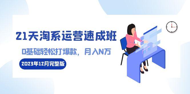21天淘系运营-速成班2023年12月完整版:0基础轻松打爆款,月入N万-110节课-吾爱云课堂