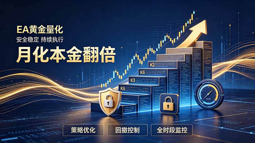 全新EA量化打法，月化本金翻倍的全新策略，安全稳定持续输出-吾爱云课堂