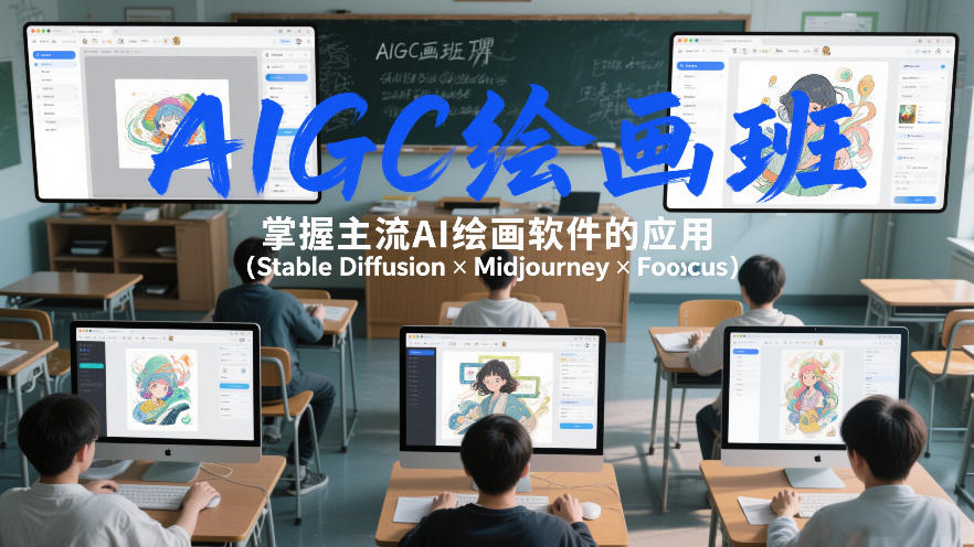 AIGC绘画班，掌握主流Ai绘画软件的应用(Stable Diffusion x Midjourney x Fooocus)-吾爱云课堂