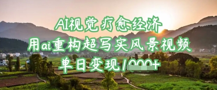 AI视觉疗愈经济:用ai重构超写实风景视频,单日变现多张-吾爱云课堂
