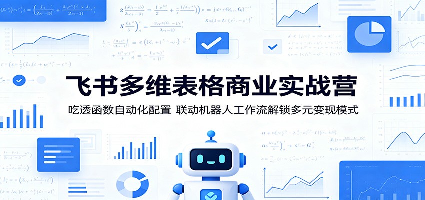 飞书多维表格商业实战营：吃透函数自动化配置，联动机器人工作流解锁多元变现模式-吾爱云课堂
