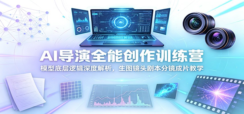 AI导演全能创作训练营：模型底层逻辑深度解析，生图镜头剧本分镜成片教学-吾爱云课堂