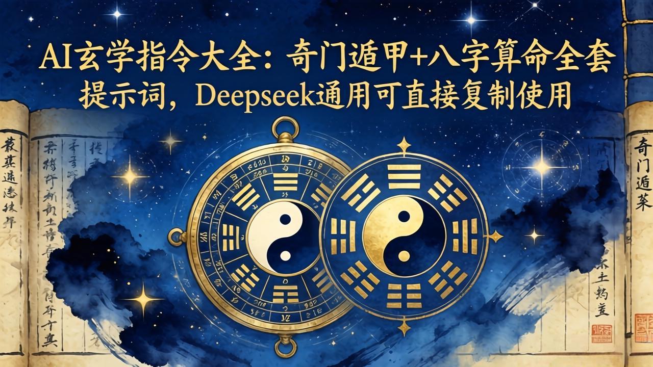 AI玄学指令大全：奇门遁甲+八字算命全套提示词，Deepseek通用可直接复制使用-吾爱云课堂