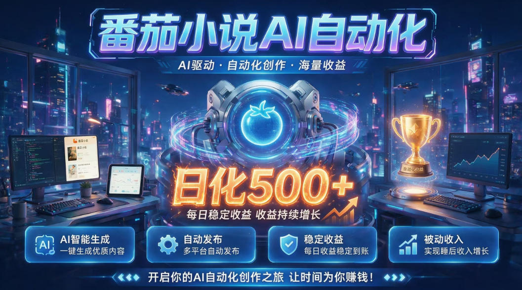 小白可做番茄AI,居家轻创业,每日稳赚500➕,普通人低门槛轻松线上增收【揭秘】-吾爱云课堂