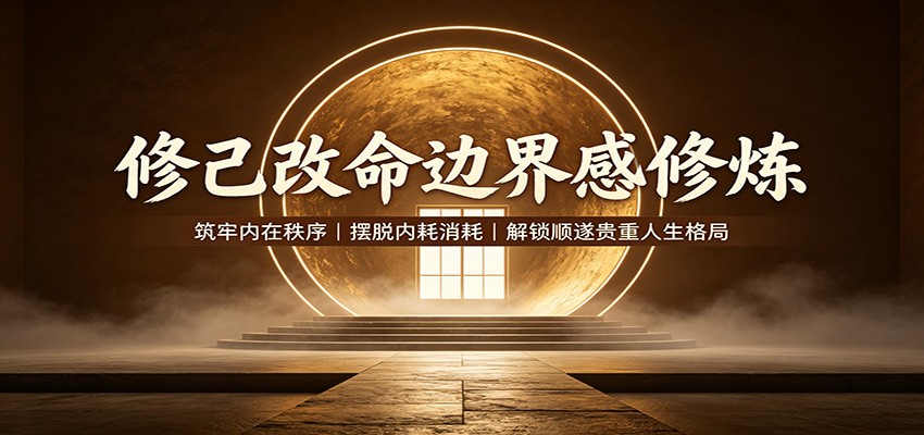 修己改命边界感修炼：筑牢内在秩序，摆脱内耗消耗，解锁顺遂贵重人生格局-吾爱云课堂