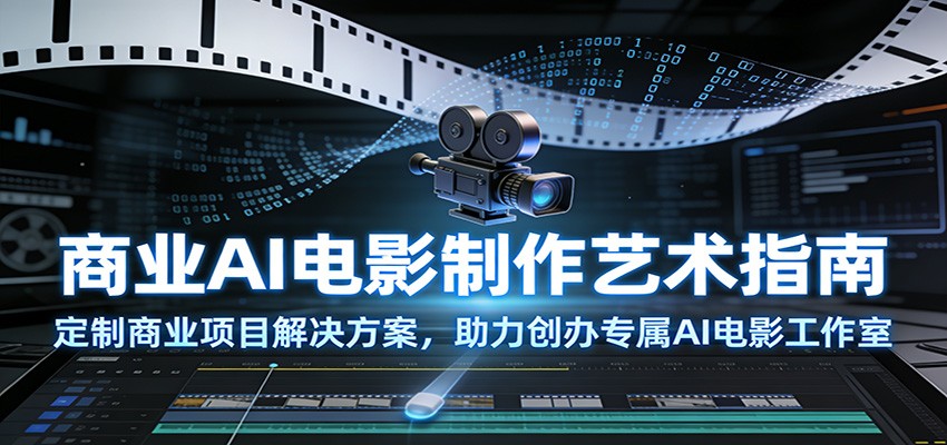 商业AI电影制作艺术指南：定制商业项目解决方案，助力创办专属AI电影工作室-吾爱云课堂