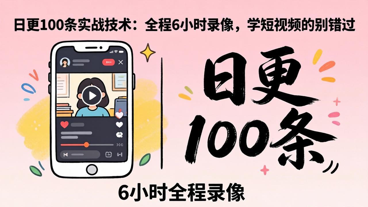某工作坊东莞2026年4月12线下课：日更100条实战：全程6小时录像，学短视频的别错过-吾爱云课堂