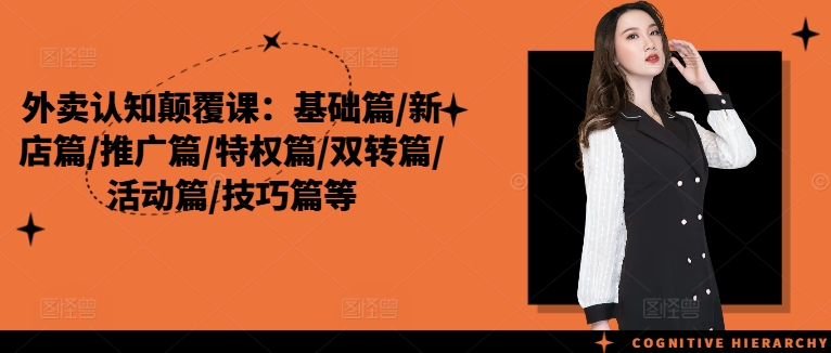 外卖认知颠覆课:基础篇/新店篇/推广篇/特权篇/双转篇/活动篇/技巧篇等-吾爱云课堂