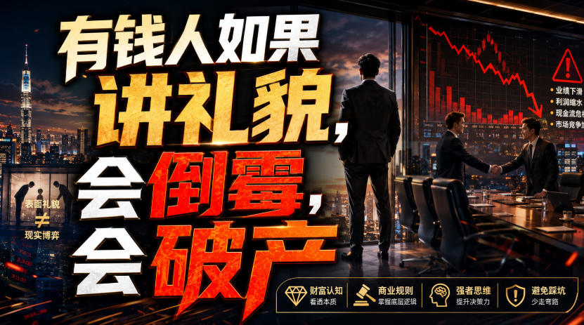 付费文章：有钱人如果讲礼貌，会倒霉，会破产-吾爱云课堂