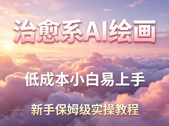 治愈系AI绘画提示词项目，低成本小白易上手，每天10分钟，新手保姆级实操教程-吾爱云课堂