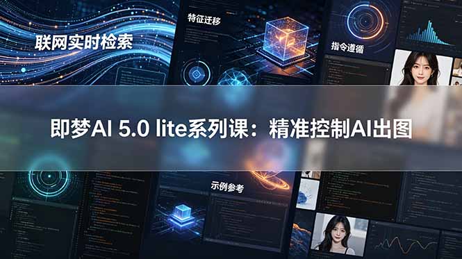 即梦AI 5.0 lite实战课：联网实时检索+特征迁移+指令遵循+示例参考，精准控制AI出图-吾爱云课堂