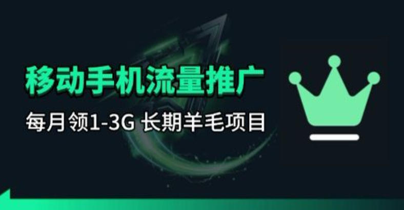 手机流量领取推广_每月一轮，刚需类的长期项目-吾爱云课堂