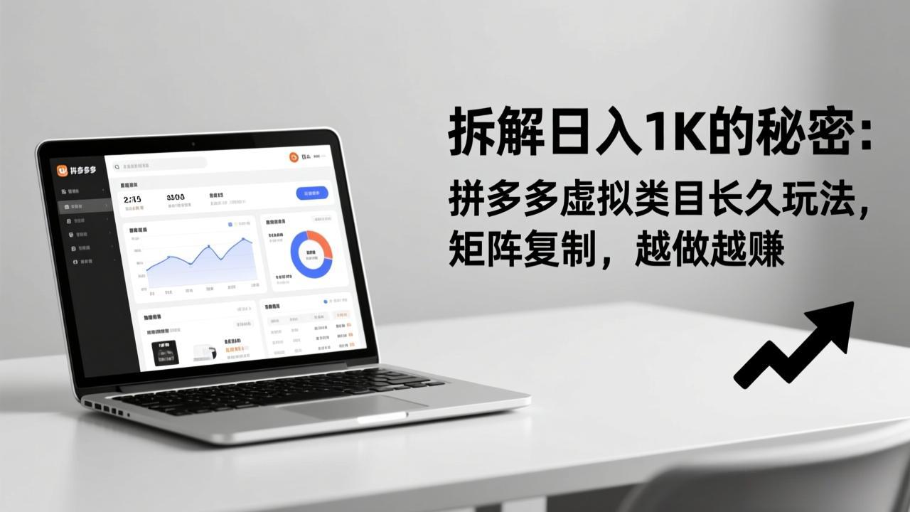 拆解日入 1K 的秘密：拼多多虚拟类目长久玩法，矩阵复制，越做越赚-吾爱云课堂