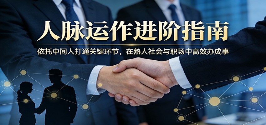 付费文章：人脉运作进阶指南，依托中间人打通关键环节，在熟人社会与职场中高效办成事-吾爱云课堂