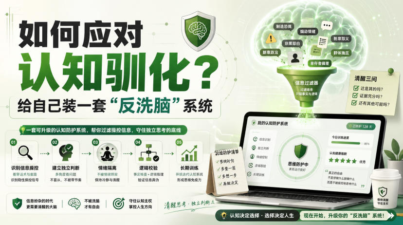 付费文章：如何应对认知驯化？给自己装一套“反洗脑”系统-吾爱云课堂
