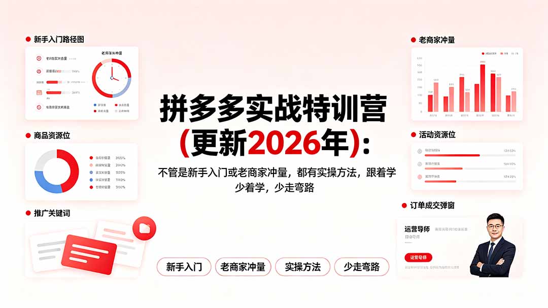 拼多多实战特训营(更新2026年-吾爱云课堂