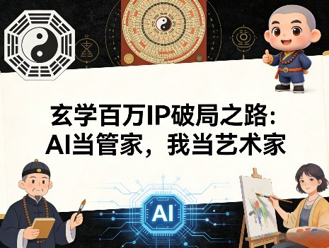 玄学百万IP破局之路：AI当管家，我当艺术家-吾爱云课堂