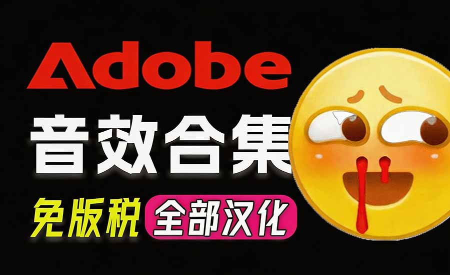 请称爆硬盘!Adobe 和 达芬奇 官方提供的高品质免版税音效库, 10000+ 免费商用音效合集,已离线打包-吾爱云课堂