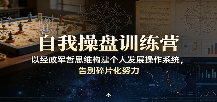 自我操盘训练营：以经政军哲思维构建个人发展操作系统，告别碎片化努力-吾爱云课堂